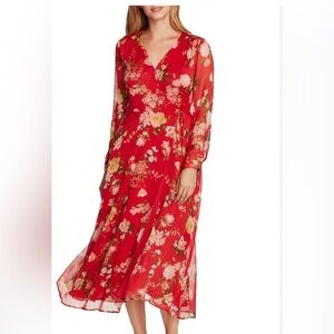 Women's Wrap Dress Red size Large.